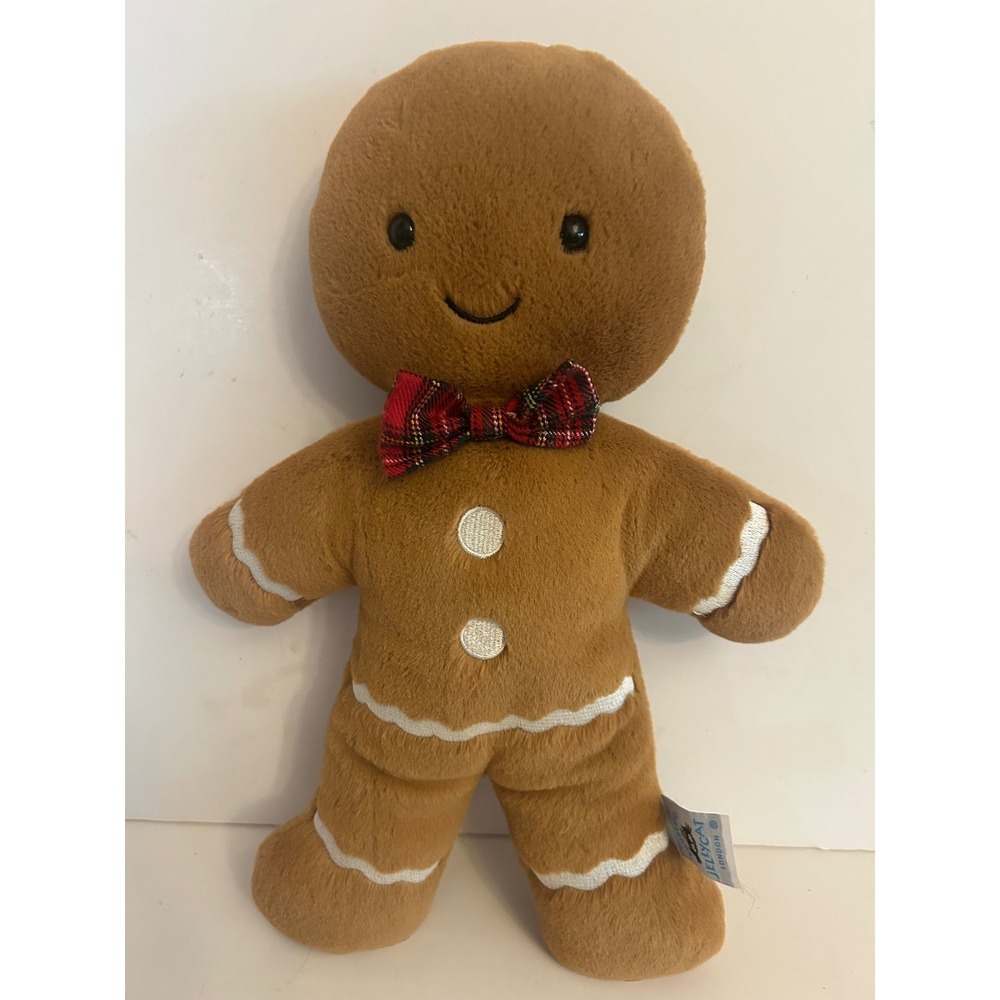 Jellycat Amuseables Jolly Gingerbread Man Plush Holiday Stuffed Toy 13 inch